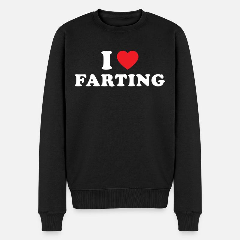 Ich liebe Furzen - Männer Premium Bio Pullover - Schwarz