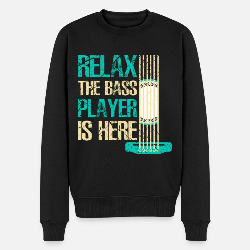 Bass Spieler - Männer Premium Bio Pullover - Schwarz