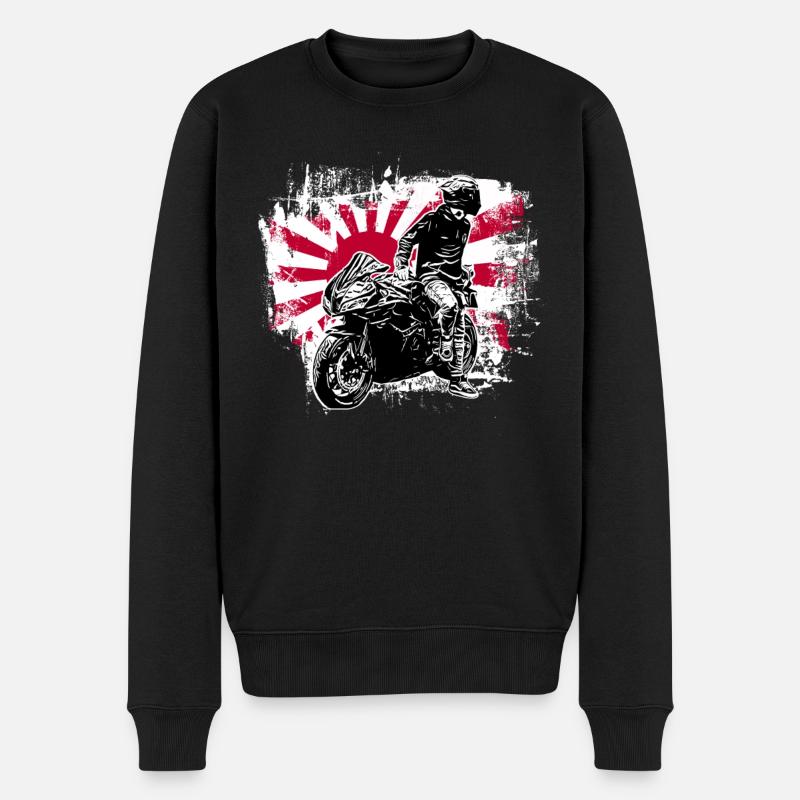 Motocycles / moto / moto biker - Pull Premium bio Homme - noir
