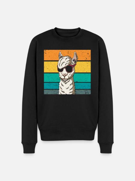 Alpaca Cool Sunglasses - Men's Premium Organic Jumper - black