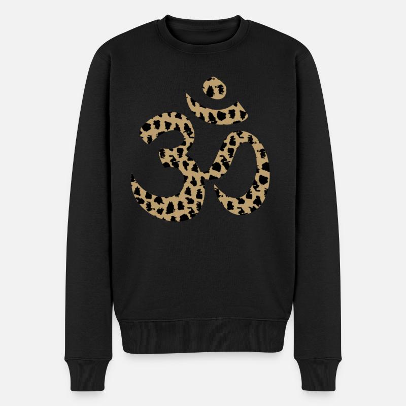 Mantra Chakra Yoga - Männer Premium Bio Pullover - Schwarz