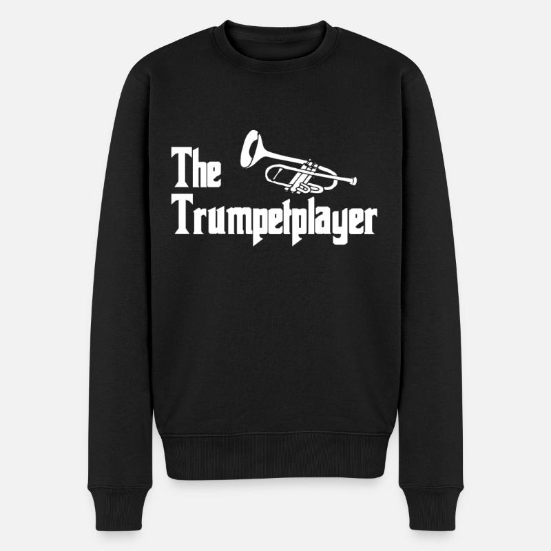 Trompete - Männer Premium Bio Pullover - Schwarz