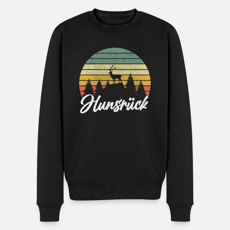 Hunsrück Diebische Bergvolk Hunsrücker Heimat - Männer Premium Bio Pullover - Schwarz