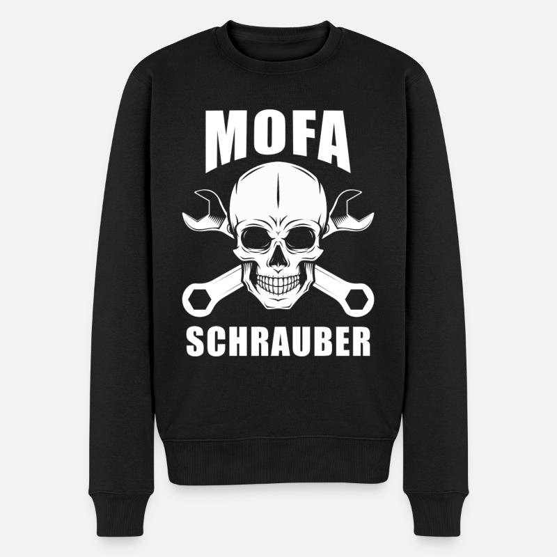 Mofa Schrauber Mofaschrauber - Männer Premium Bio Pullover - Schwarz