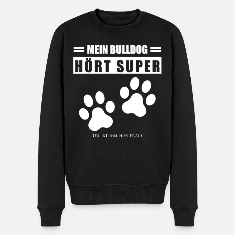 Bulldog - Männer Premium Bio Pullover - Schwarz