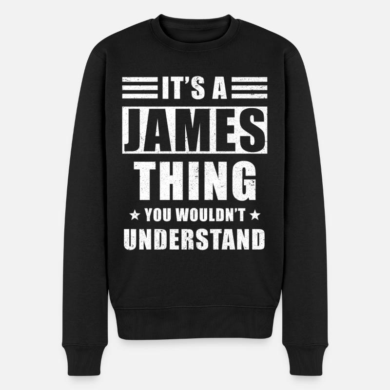 Cadeau de James - Pull Premium bio Homme - noir