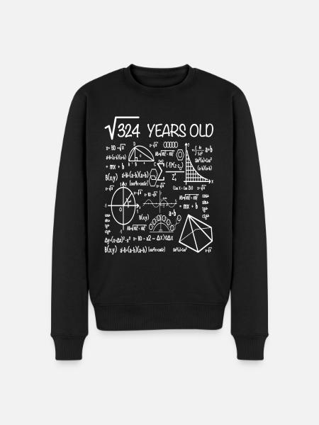 18th Birthday Mathematics Teacher Students - Men's Premium Organic Jumper - black