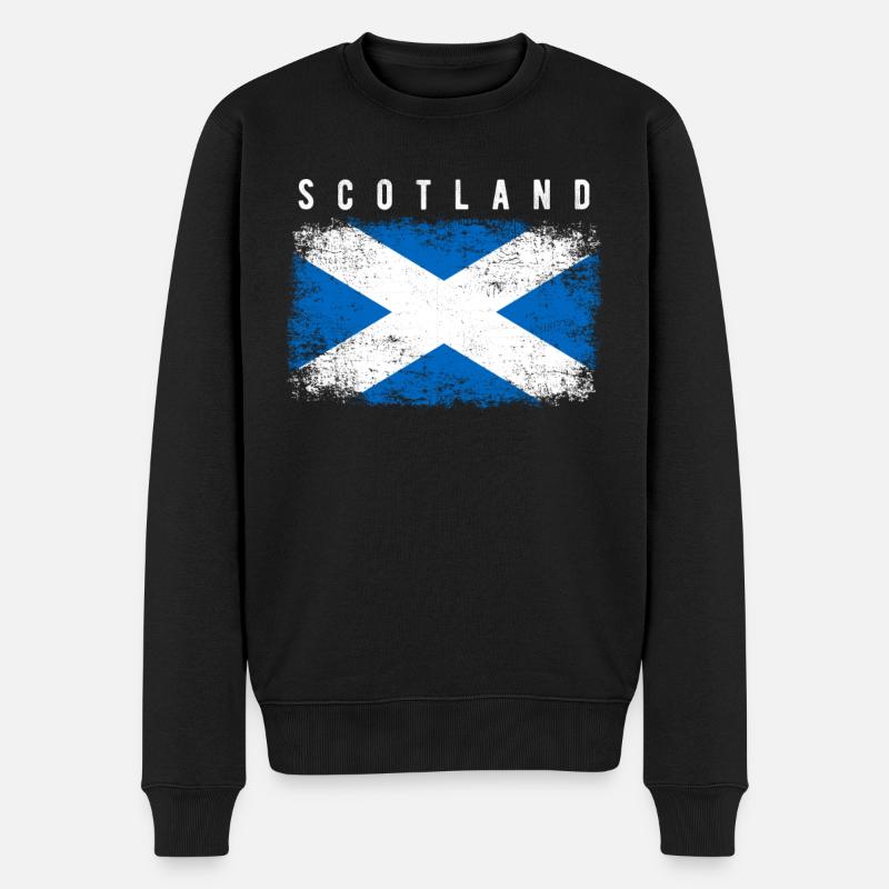 Schottland Flagge - Männer Premium Bio Pullover - Schwarz