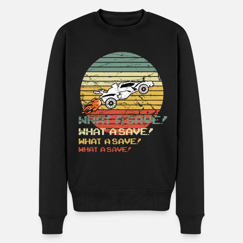 Rocket RC Car League Soccer Retro Vintage - Männer Premium Bio Pullover - Schwarz