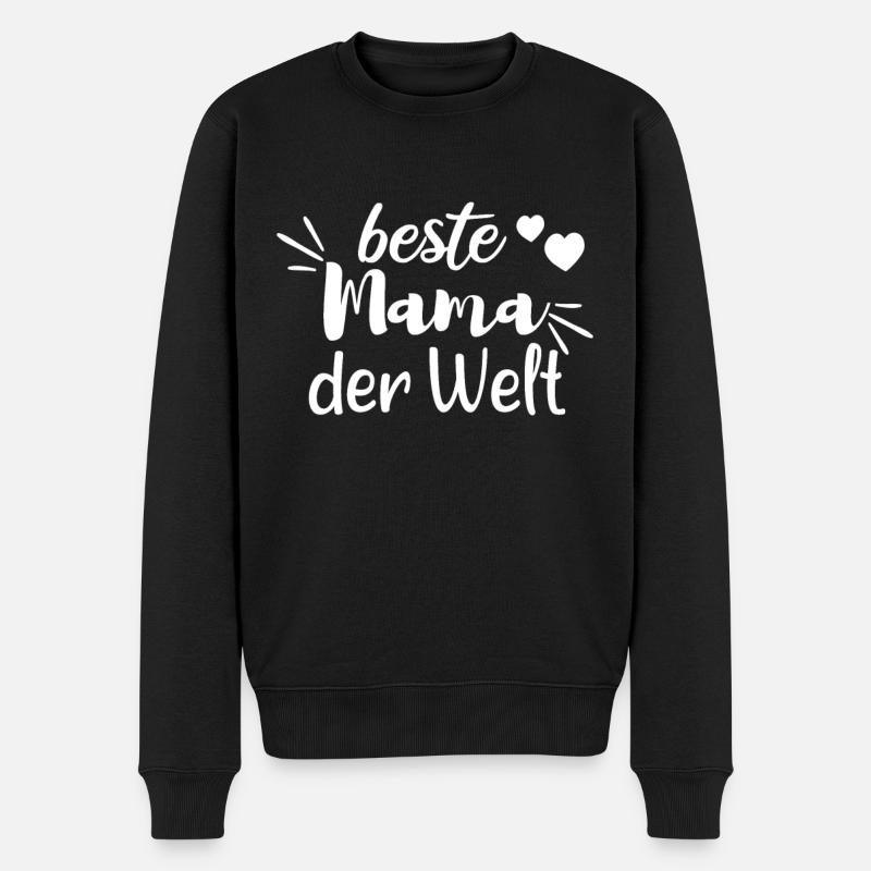beste Mama - Männer Premium Bio Pullover - Schwarz