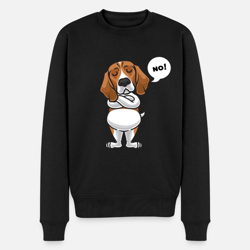 Stupide Beagle chien drôle - Pull Premium bio Homme - noir