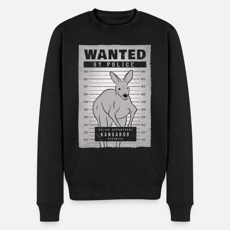 Kängeru - Männer Premium Bio Pullover - Schwarz