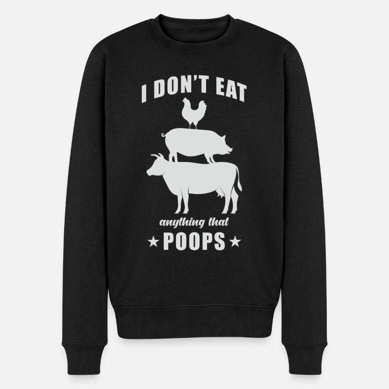 Cadeau végétarien - Pull Premium bio Homme - noir