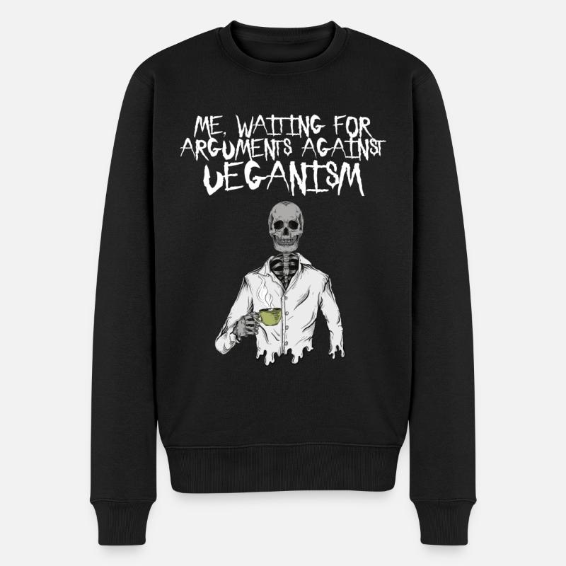 Lustiger Spruch für Veganer - Männer Premium Bio Pullover - Schwarz