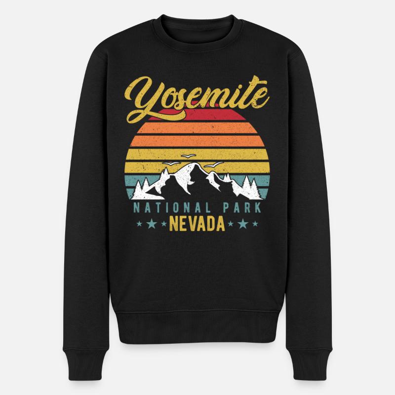 Yosemite National Park - Männer Premium Bio Pullover - Schwarz