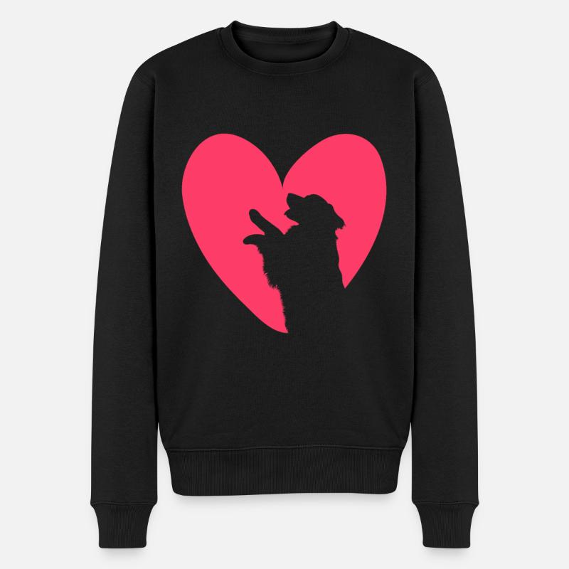 Berner Sennenhund Herz - Pull Premium bio Homme - noir