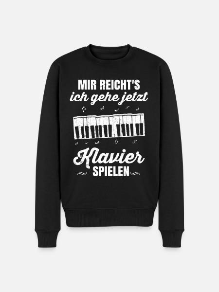Klavier - Männer Premium Bio Pullover - Schwarz