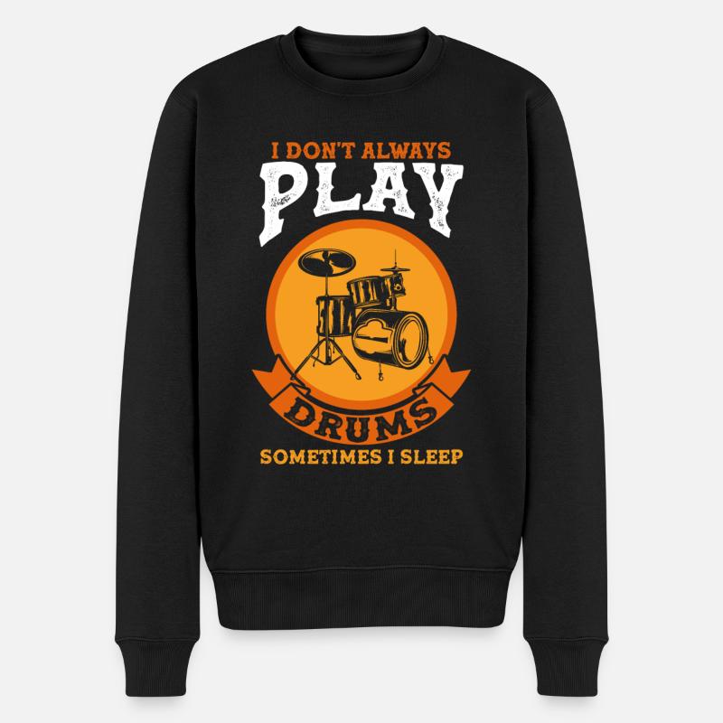 Batteur batteur Drumset Drumset Drummer - Pull Premium bio Homme - noir