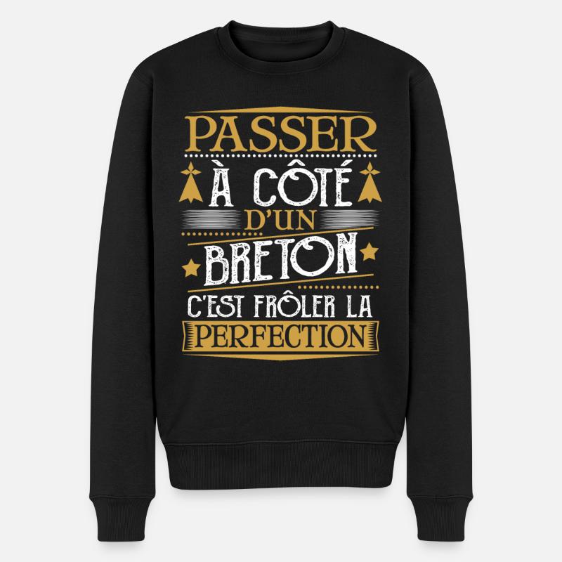 Je Suis Breton Humour - Pull Premium bio Homme - noir