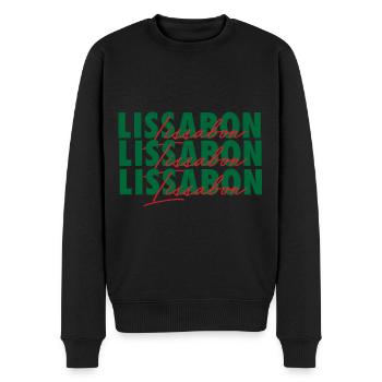 Lissabon Europa Portugal portugiesisch - Männer Premium Bio Pullover - Schwarz - Vorne - Nico (187cm)