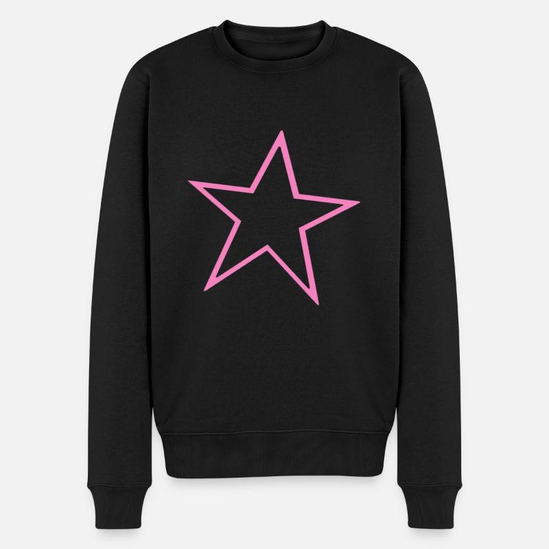 Étoile Rose - Pull Premium bio Homme - noir