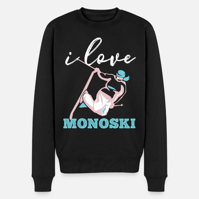 Monoski Geschenkidee Geschenk Monoskifahren Monosk - Männer Premium Bio Pullover - Schwarz