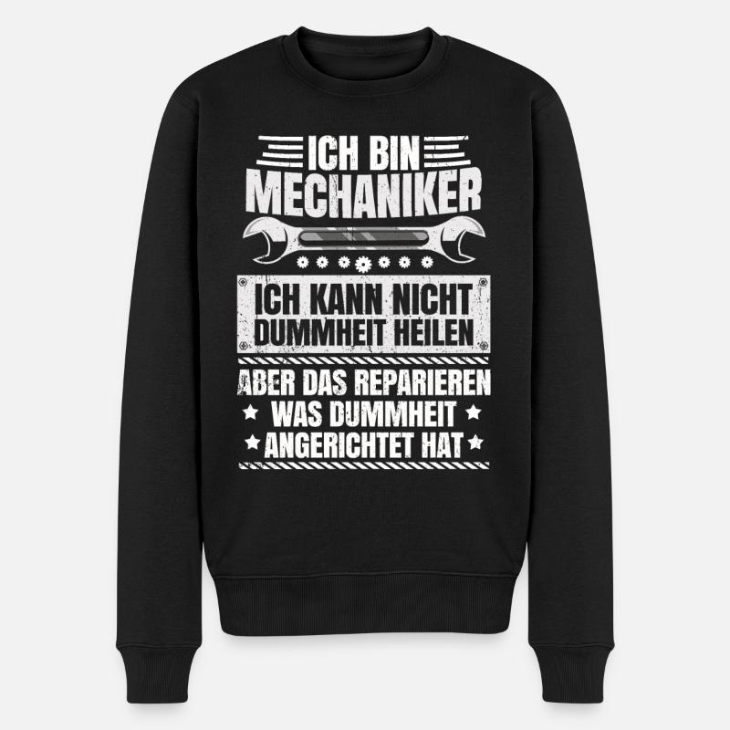 Mechaniker - Männer Premium Bio Pullover - Schwarz