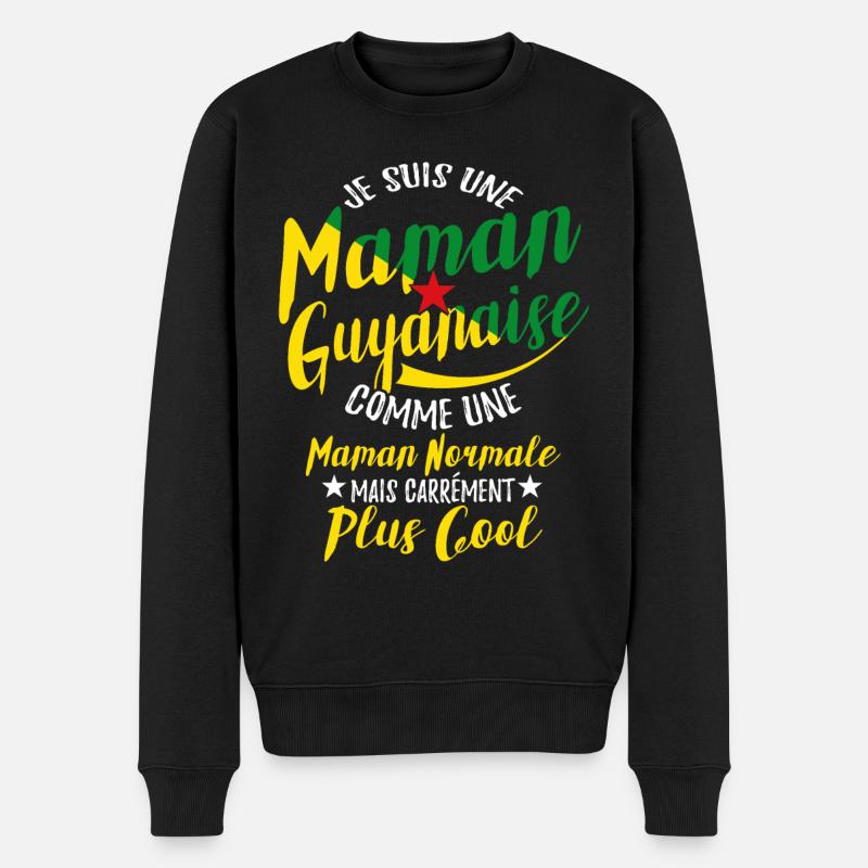 Maman Guyanaise Guyane Humour - Pull Premium bio Homme - noir