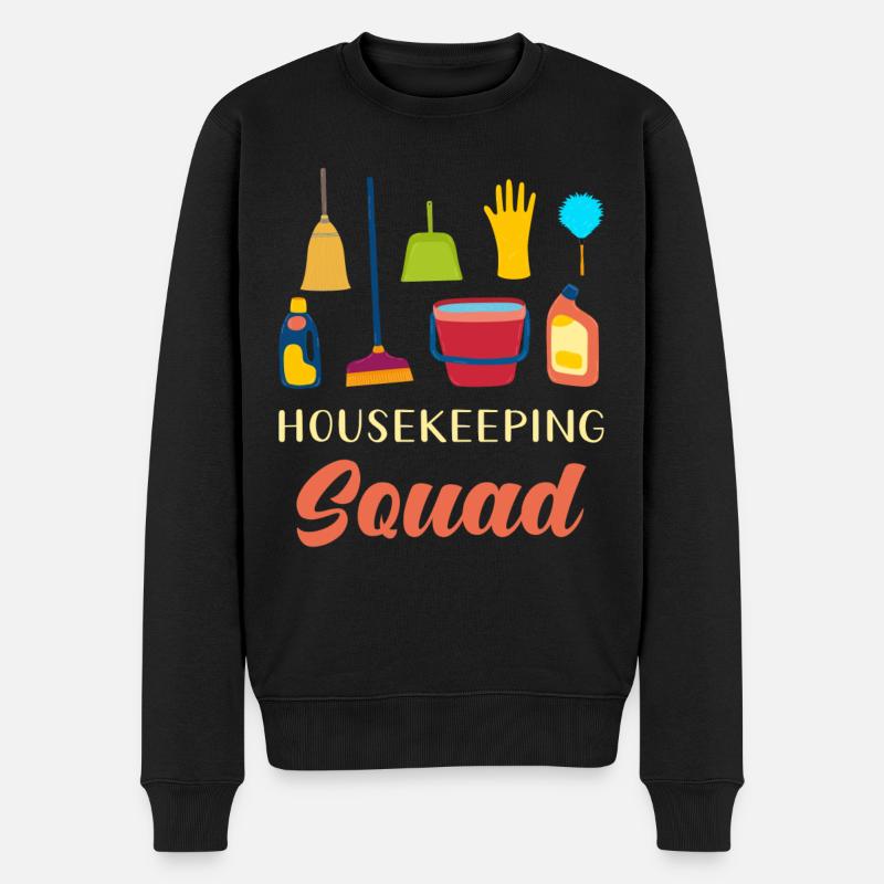 Housekeeping Squad - Pull Premium bio Homme - noir