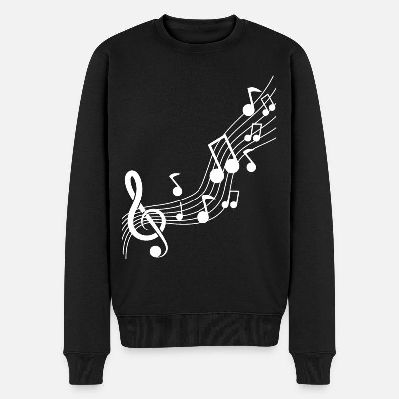 Musik - Männer Premium Bio Pullover - Schwarz