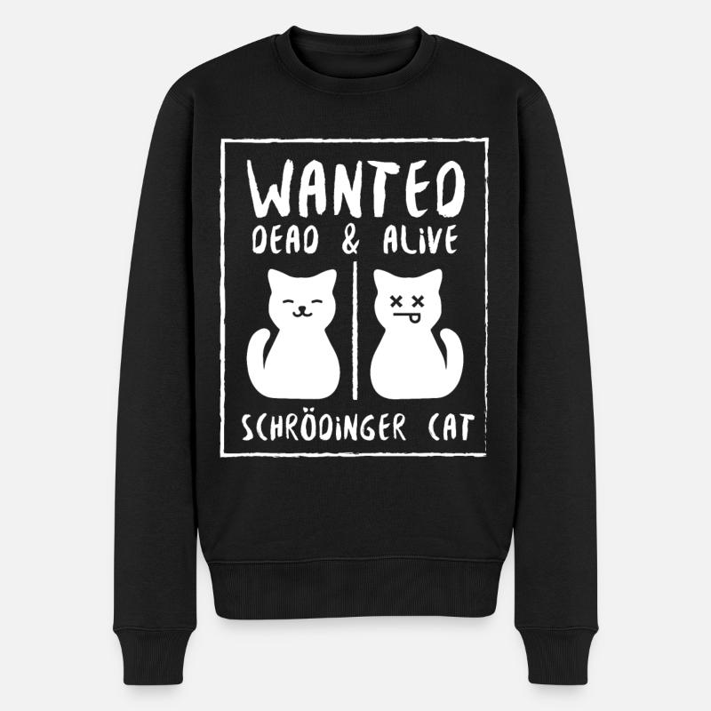 Schrödinger chat geek geek physicien science - Pull Premium bio Homme - noir