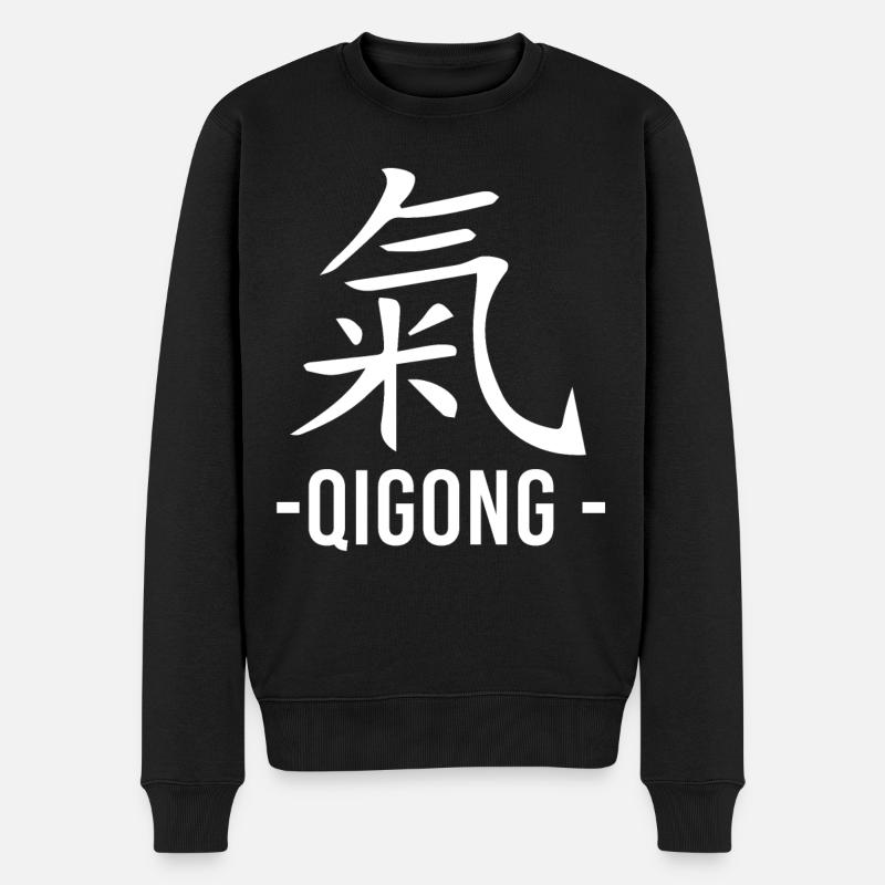 Qigong - Chigong - Pull Premium bio Homme - noir
