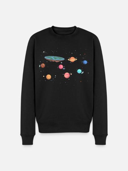 Flat Earth Society - Økologisk premium-sweatshirt til mænd - sort
