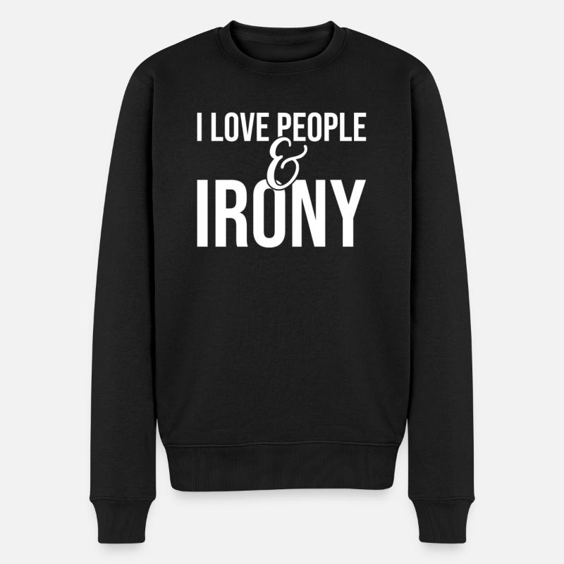 Je déteste les gens - Pull Premium bio Homme - noir