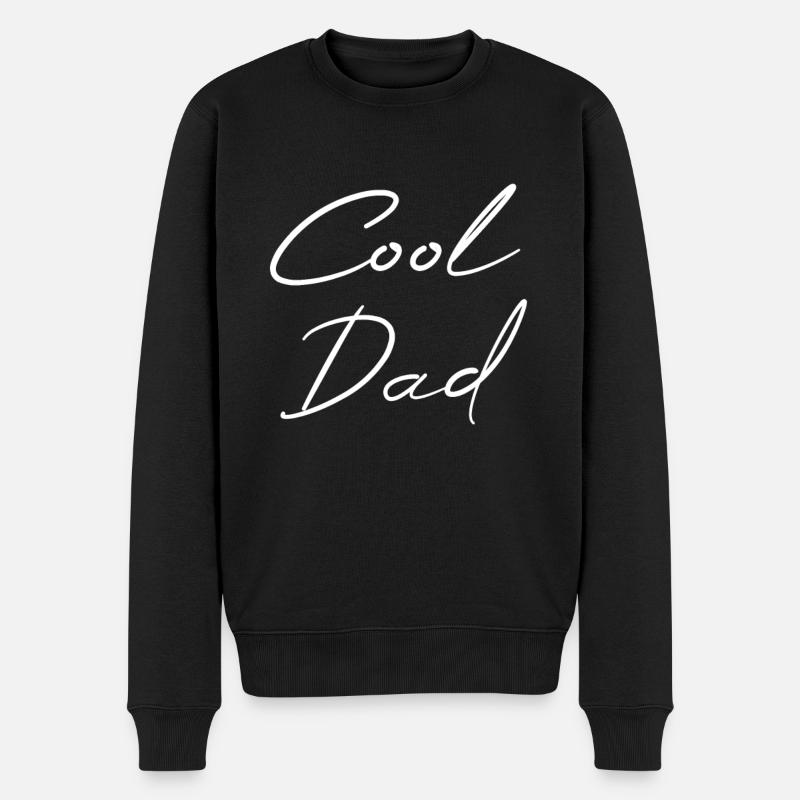 Cool Dad - Männer Premium Bio Pullover - Schwarz