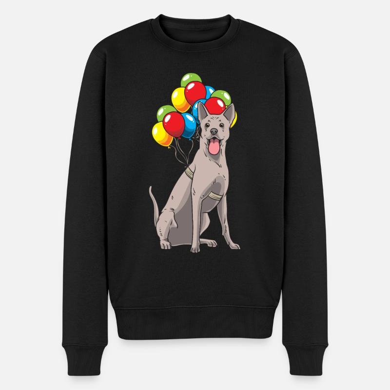 Thai Ridgeback avec des ballons - Pull Premium bio Homme - noir