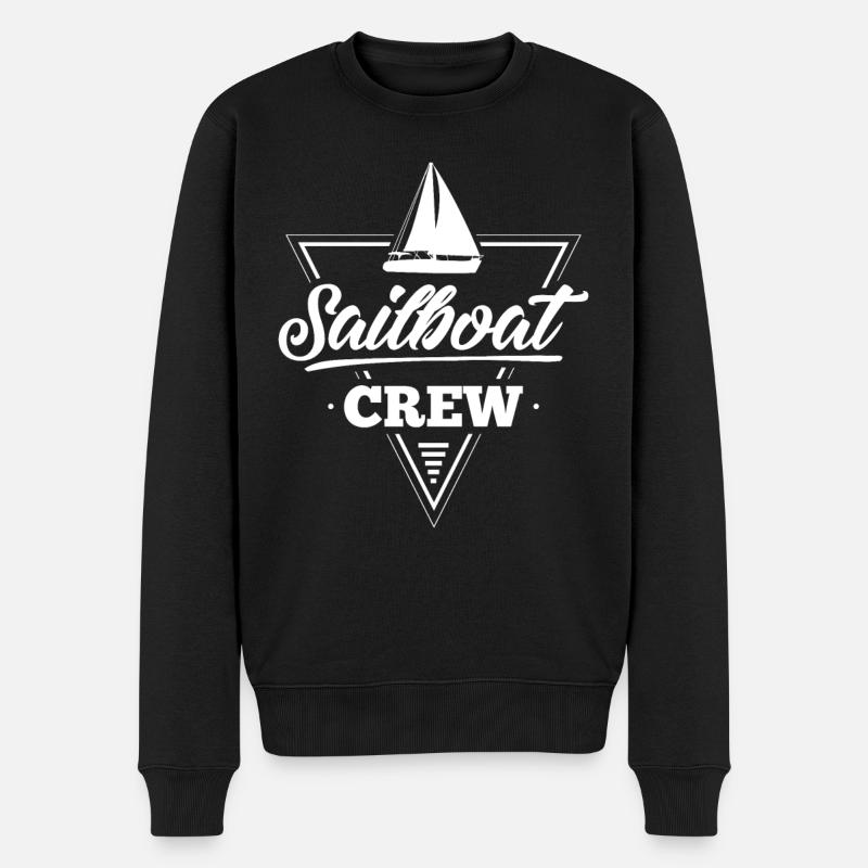 Segelboot Crew Segeln Segler Bootfahren Geschenk - Männer Premium Bio Pullover - Schwarz