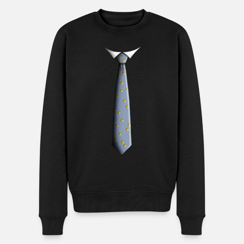 Cravate avec canard - Pull Premium bio Homme - noir