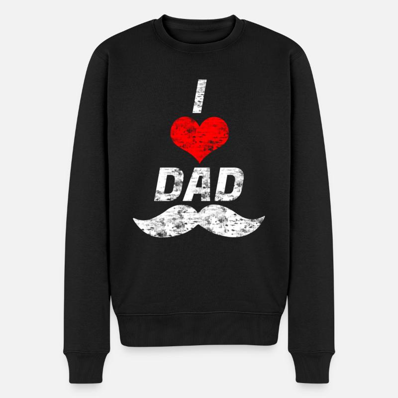 I love Dad - Pull Premium bio Homme - noir