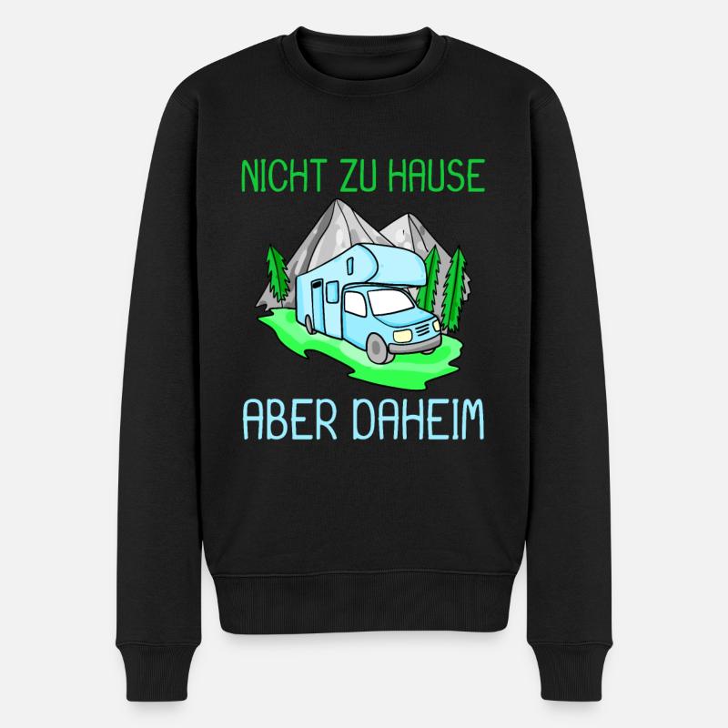 Wohnmobil Camping Camper - Männer Premium Bio Pullover - Schwarz