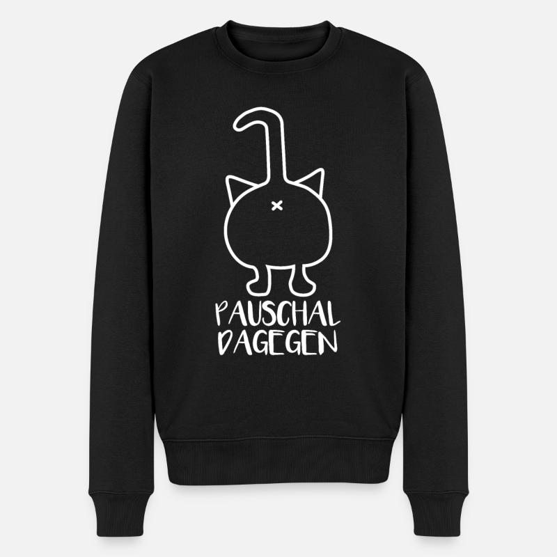 Pauschal dagegen - Männer Premium Bio Pullover - Schwarz