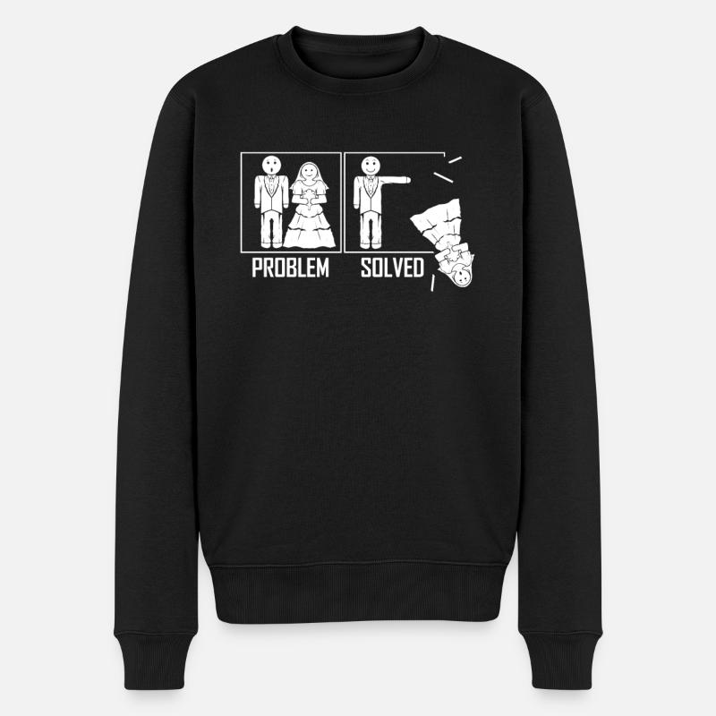 Problème Solved - mariage problème de divorce solution - Pull Premium bio Homme - noir