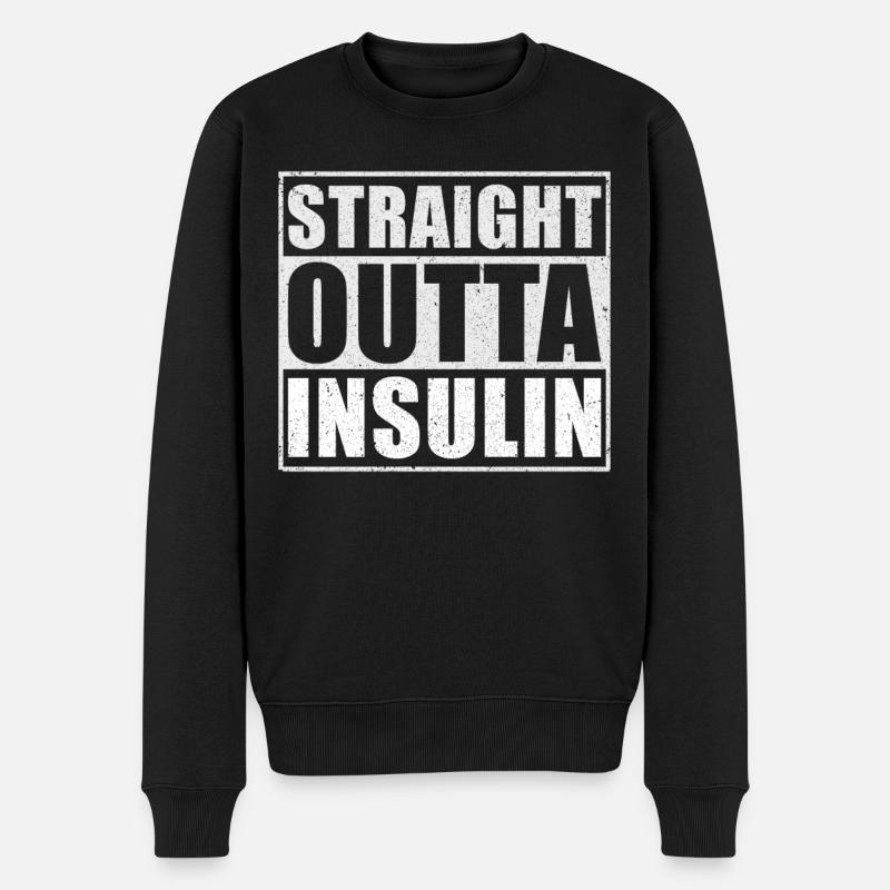 Insulin - Männer Premium Bio Pullover - Schwarz