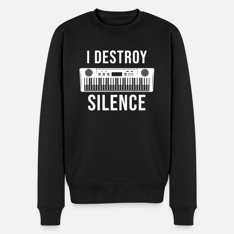 Keyboard Keyboarder Geschenk Band Sprüche - Männer Premium Bio Pullover - Schwarz