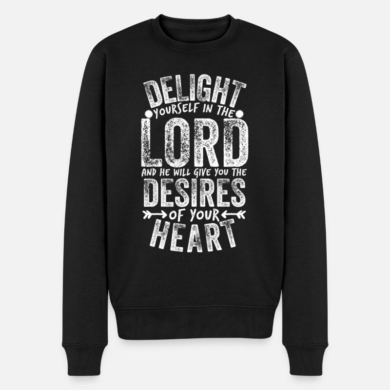 Jesus Jesus Jesus Christlich Christlich Christlich - Männer Premium Bio Pullover - Schwarz