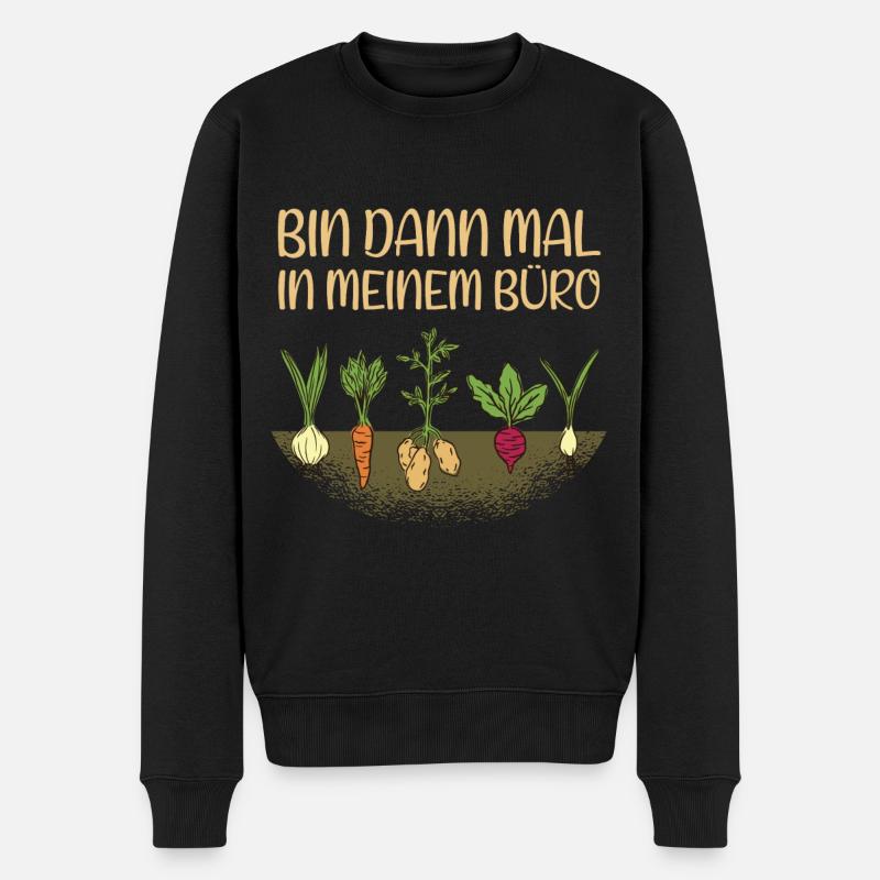 Garten Mein Büro Hobbygärtner Gärtner - Männer Premium Bio Pullover - Schwarz