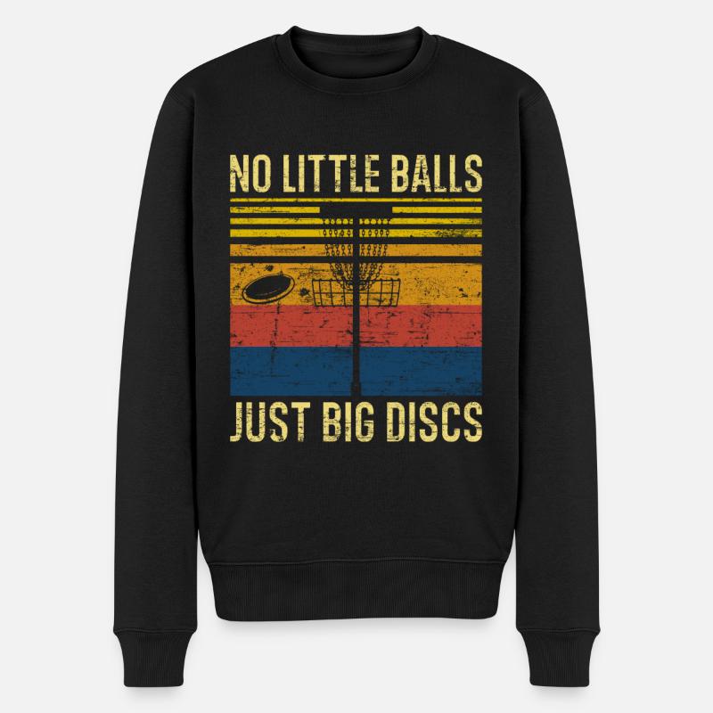 Disc Golf Retro - Männer Premium Bio Pullover - Schwarz