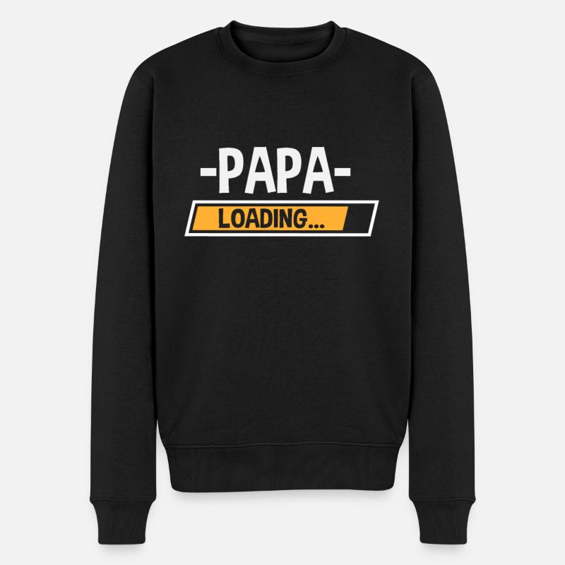 Papa Loading - Pull Premium bio Homme - noir