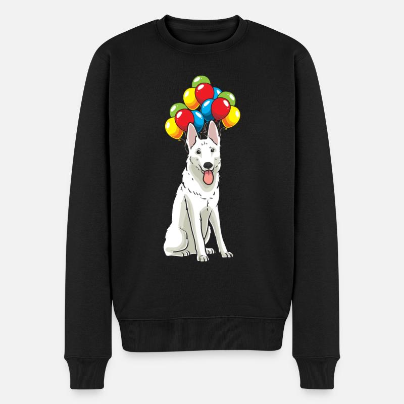 Berger suisse blanc avec ballons - Pull Premium bio Homme - noir