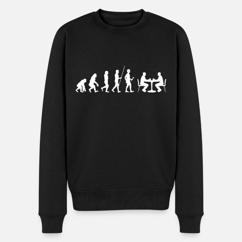 Poker - Männer Premium Bio Pullover - Schwarz